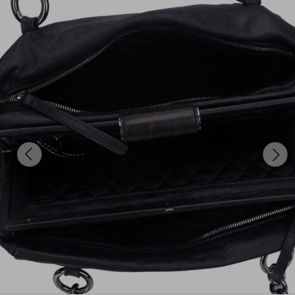 CHANEL Leather shoulder bag tote kiss lock closure Perfect Day Tote - Picture 8 of 15